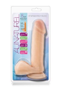 AU Naturel dildo realistyczne z przyssawką – 20 cm, beżowe, Sensa Feel - 1