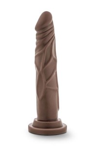DR. SKIN dildo realistyczne z przyssawką – 19 cm, czekoladowe, z żyłkowaniem - 2