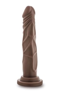 DR. SKIN dildo realistyczne z przyssawką – 19 cm, czekoladowe, z żyłkowaniem - 4