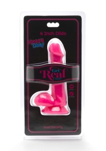 Happy Dicks dildo realistyczne z przyssawką – 15 cm, różowe, miękkie w dotyku - 2