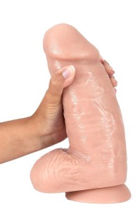 Dr. Skin dildo realistyczne z przyssawką – 17,1 cm, beżowe, ultra grube - 5