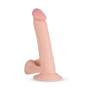 Felix dildo realistyczne z przyssawką – 22 cm, beżowe, elastyczne - 2