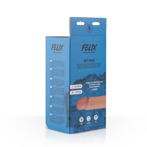 Felix dildo realistyczne z przyssawką – 22 cm, beżowe, elastyczne - 6