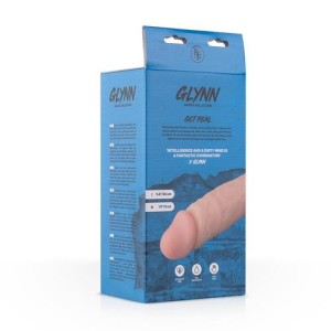 Glynn dildo realistyczne z przyssawką i jądrami – 25 cm, beżowe, elastyczne - 6