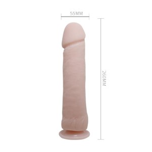 BAILE dildo realistyczne z przyssawką – 20 cm, naturalne, z żyłkowaniem - 4