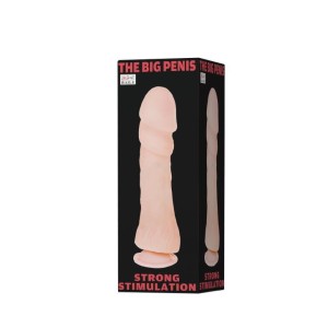 BAILE dildo realistyczne z przyssawką – 20 cm, naturalne, z żyłkowaniem - 5