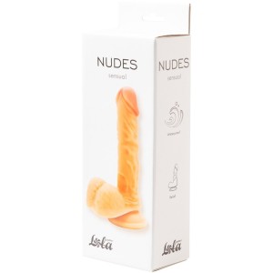 Nudes dildo realistyczne elastyczne z przyssawką – 16,8 cm, miąższ, z żyłkowaniem - 3