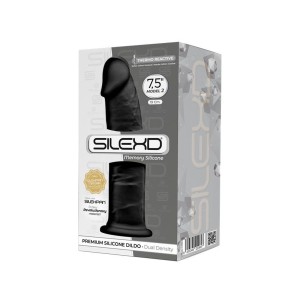 Dildo-S.D dildo realistyczne z przyssawką – 19 cm, czarne, podwójna gęstość - 2