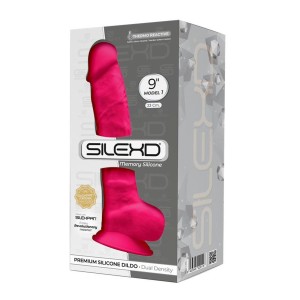 SilexD dildo realistyczne z przyssawką – 23 cm, różowe, Thermo Reactive - 2