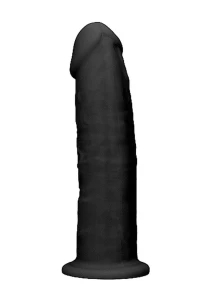 RealRock Ultra dildo realistyczne z przyssawką – 15,3 cm, czarne, termoelastyczne - 1