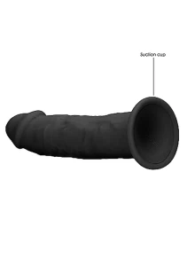 RealRock Ultra dildo realistyczne z przyssawką – 15,3 cm, czarne, termoelastyczne - 6