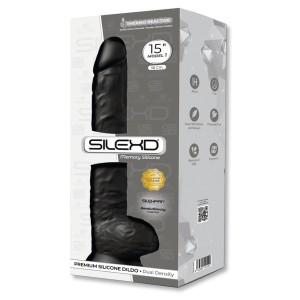 Silex D dildo realistyczne z przyssawką – 38 cm, czarne, hiper realistyczne - 2