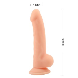 Naked Legend dildo realistyczne z przyssawką – 21 cm, naturalne, ultra miękkie - 6