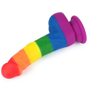 Prider dildo realistyczne z przyssawką – 20 cm, wielokolorowe, premium silikon medyczny - 4