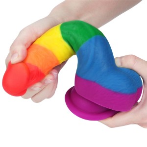 Prider dildo realistyczne z przyssawką – 20 cm, wielokolorowe, premium silikon medyczny - 7