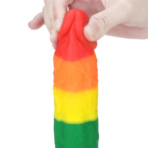 Prider dildo realistyczne z przyssawką – 20 cm, wielokolorowe, premium silikon medyczny - 8