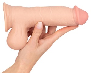 NS dildo realistyczne z ruchomą skórą – 20 cm, naturalne, ultra elastyczne - 7