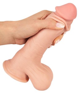 NS dildo realistyczne z ruchomą skórą – 20 cm, naturalne, ultra elastyczne - 8