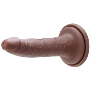 Me You Us dildo realistyczne z przyssawką – 18 cm, karmelowe, ultra miękkie - 3