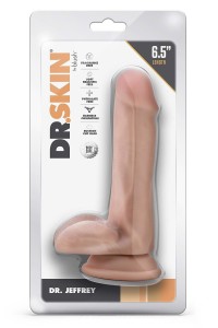 Dr. Skin dildo realistyczne z jądrami – 15 cm, beżowe, miękkie w dotyku - 1