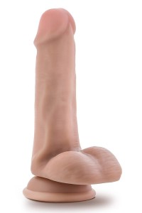 Dr. Skin dildo realistyczne z jądrami – 15 cm, beżowe, miękkie w dotyku - 2