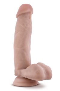 Dr. Skin dildo realistyczne z przyssawką – 18 cm, beżowe, miękkie w dotyku, ręcznie rzeźbione detale - 2