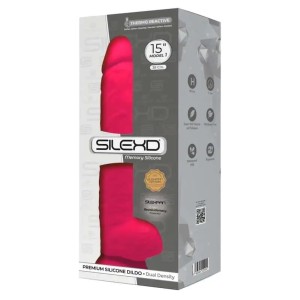 Silexd dildo realistyczne z przyssawką – 38 cm, różowe, ultra elastyczne - 1