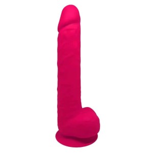 Silexd dildo realistyczne z przyssawką – 38 cm, różowe, ultra elastyczne - 2