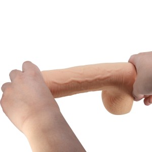 BAILE dildo realistyczne z przesuwaną skórą – 23 cm, naturalne, z przyssawką - 9
