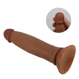 PRETTY LOVE dildo realistyczne z przyssawką – 21 cm, naturalne, ruchoma skóra - 4