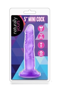 Naturally Yours dildo żelowe realistyczne – 13 cm, fioletowe, z przyssawką i żyłkowaniem - 1