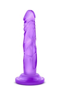 Naturally Yours dildo żelowe realistyczne – 13 cm, fioletowe, z przyssawką i żyłkowaniem - 4