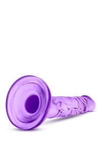 Naturally Yours dildo żelowe realistyczne – 13 cm, fioletowe, z przyssawką i żyłkowaniem - 5