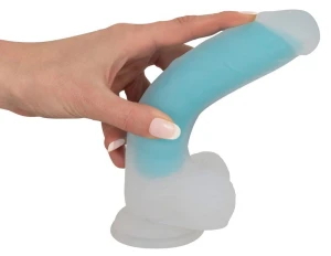 You2Toys dildo żelowe świecące w ciemności – 20,5 cm, mleczno-transparentne, z przyssawką - 6