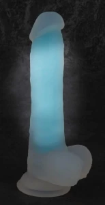 You2Toys dildo żelowe świecące w ciemności – 20,5 cm, mleczno-transparentne, z przyssawką - 7