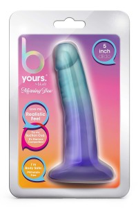 Blush dildo żelowe realistyczne – 13,9 cm, szafirowe, z przyssawką, Seria Soft - 1