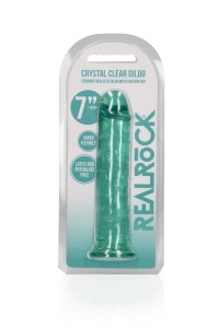 RealRock dildo żelowe realistyczne – 18 cm, przezroczyste, z przyssawką - 2