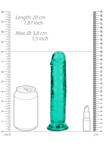 RealRock dildo żelowe realistyczne – 18 cm, przezroczyste, z przyssawką - 6