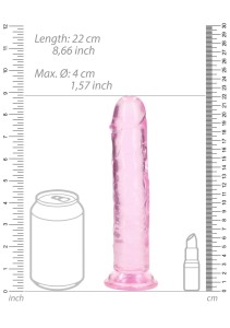 RealRock dildo żelowe realistyczne – 20 cm, przezroczyste, z przyssawką, Seria Crystal Clear - 7