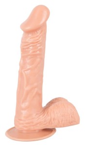 European Lover dildo realistyczne z przyssawką – 20 cm, naturalne, z żyłkowaniem i jądrami - 2