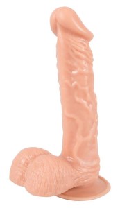 European Lover dildo realistyczne z przyssawką – 20 cm, naturalne, z żyłkowaniem i jądrami - 6