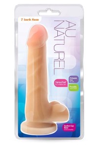 AU NATUREL dildo realistyczne z jądrami – 17,8 cm, beżowe