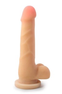 AU NATUREL dildo realistyczne z jądrami – 17,8 cm, beżowe - 2