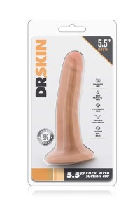 Dr. Skin dildo realistyczne z przyssawką – 14 cm, naturalne - 1