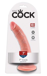 King Cock dildo realistyczne z przyssawką – 20,5 cm, naturalne, z żyłkowaniem - 1