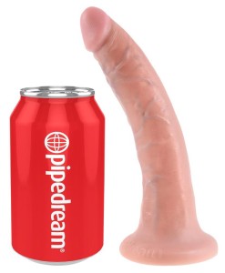 King Cock dildo realistyczne z przyssawką – 20,5 cm, naturalne, z żyłkowaniem - 2