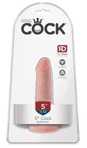 King Cock dildo realistyczne z przyssawką – 14 cm, jasne - 1