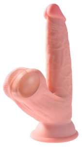 TDC dildo realistyczne z przyssawką i jądrami – 19,5 cm, naturalne, z kulkami w środku - 3