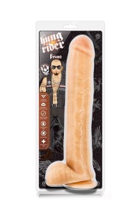 HUNG RIDER dildo realistyczne z przyssawką – 35,5 cm, naturalne, z żyłkowaniem i jądrami - 1