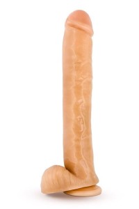 HUNG RIDER dildo realistyczne z przyssawką – 35,5 cm, naturalne, z żyłkowaniem i jądrami - 2